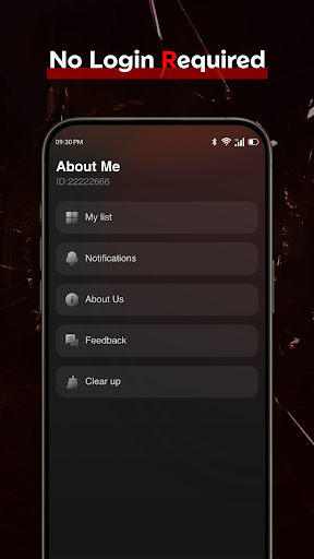 Fovo screen showing account area without login requirement